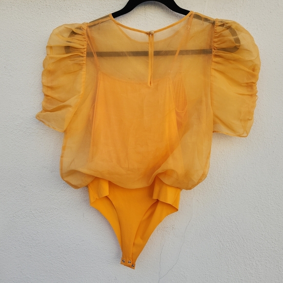 CAMI NYC Louisa Bodysuit in Tangerine - Picture 4 of 7